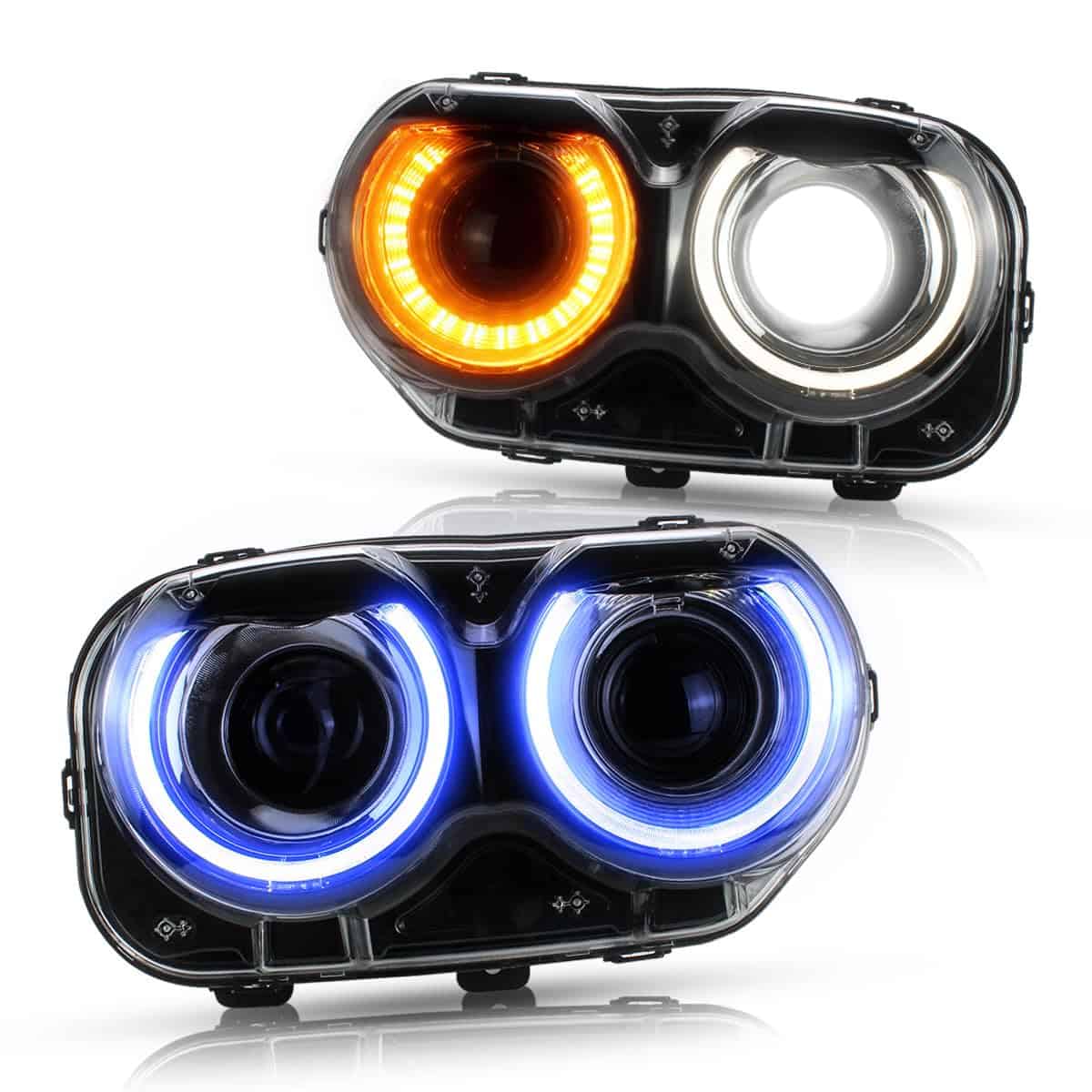Faros LED RGB VLAND compatibles con Dodge Challenger