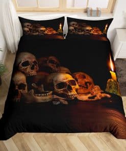 Juego de Ropa de Cama Temática de Calavera 3D Ultra Suave
