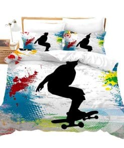 Juego de Funda Nórdica Skateboard Twin Size para Niños Set