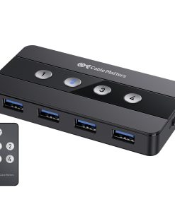 Cable Matters 4 Puertos USB 3.0 Interruptor Hub Compartidor