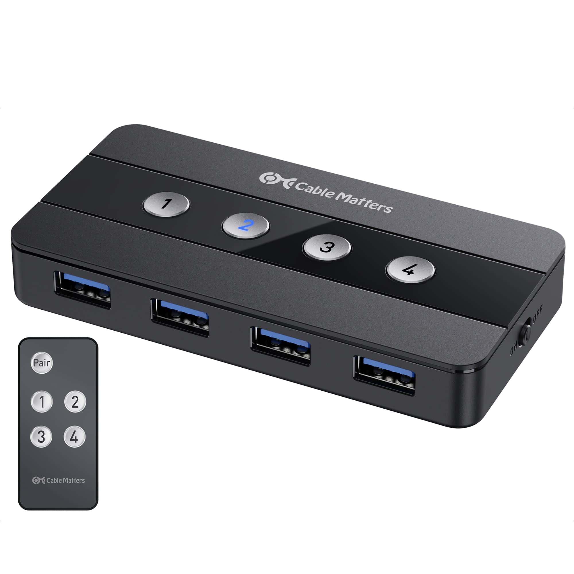 Cable Matters 4 Puertos USB 3.0 Interruptor Hub Compartidor