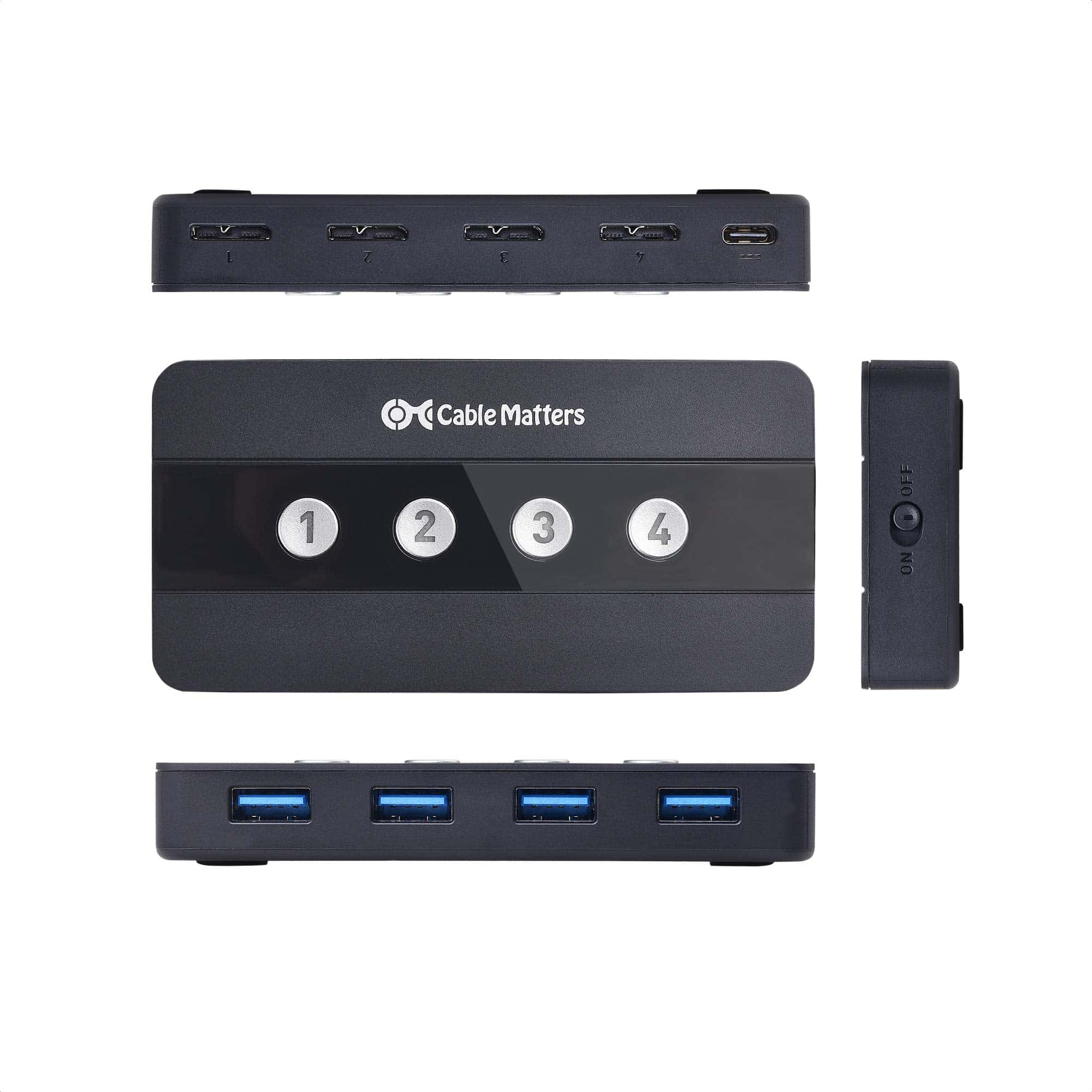 Cable Matters 4 Puertos USB 3.0 Interruptor Hub Compartidor - Imagen 10