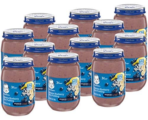Purés Gerber 3rd Foods de Plátano, Arándano y Arroz, 6 Oz