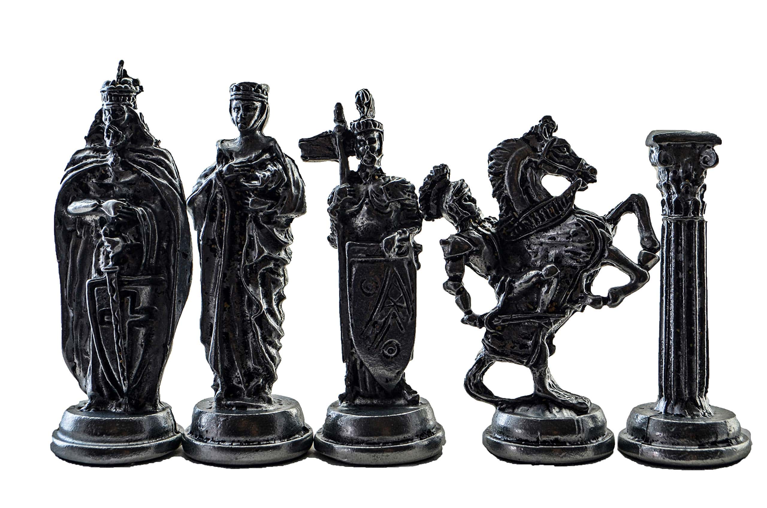 Ajedrez Medieval del Ejército Británico Antiguo de Cobre - Imagen 6