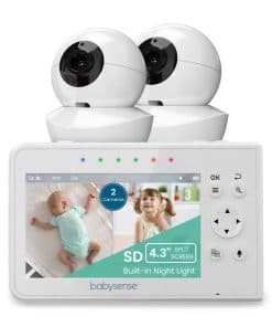 Monitor de Bebé Babysense, 4.3" Pantalla Dividida, Monitor