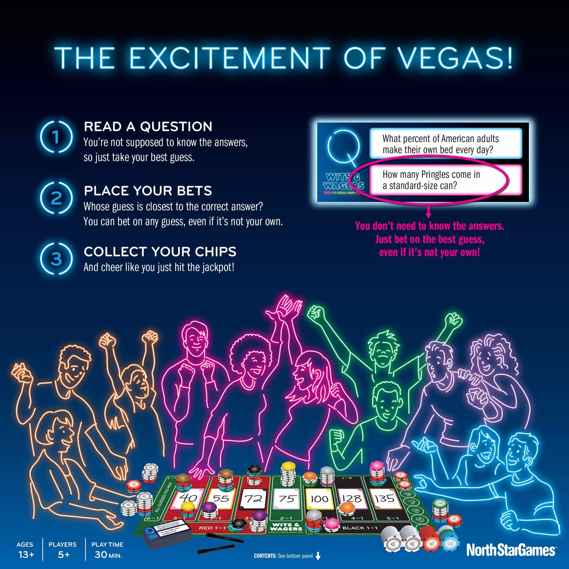 Wits & Wagers: ¡Es Vegas Baby! - Un Juego de Mesa de North - Imagen 4
