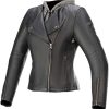 Chamarra de Cuero Alpinestars para Mujeres (46) (Negro)