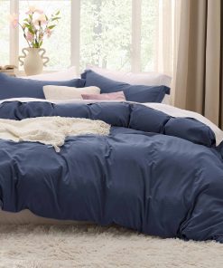 Funda de Edredón California King Bedsure Navy - Juego de