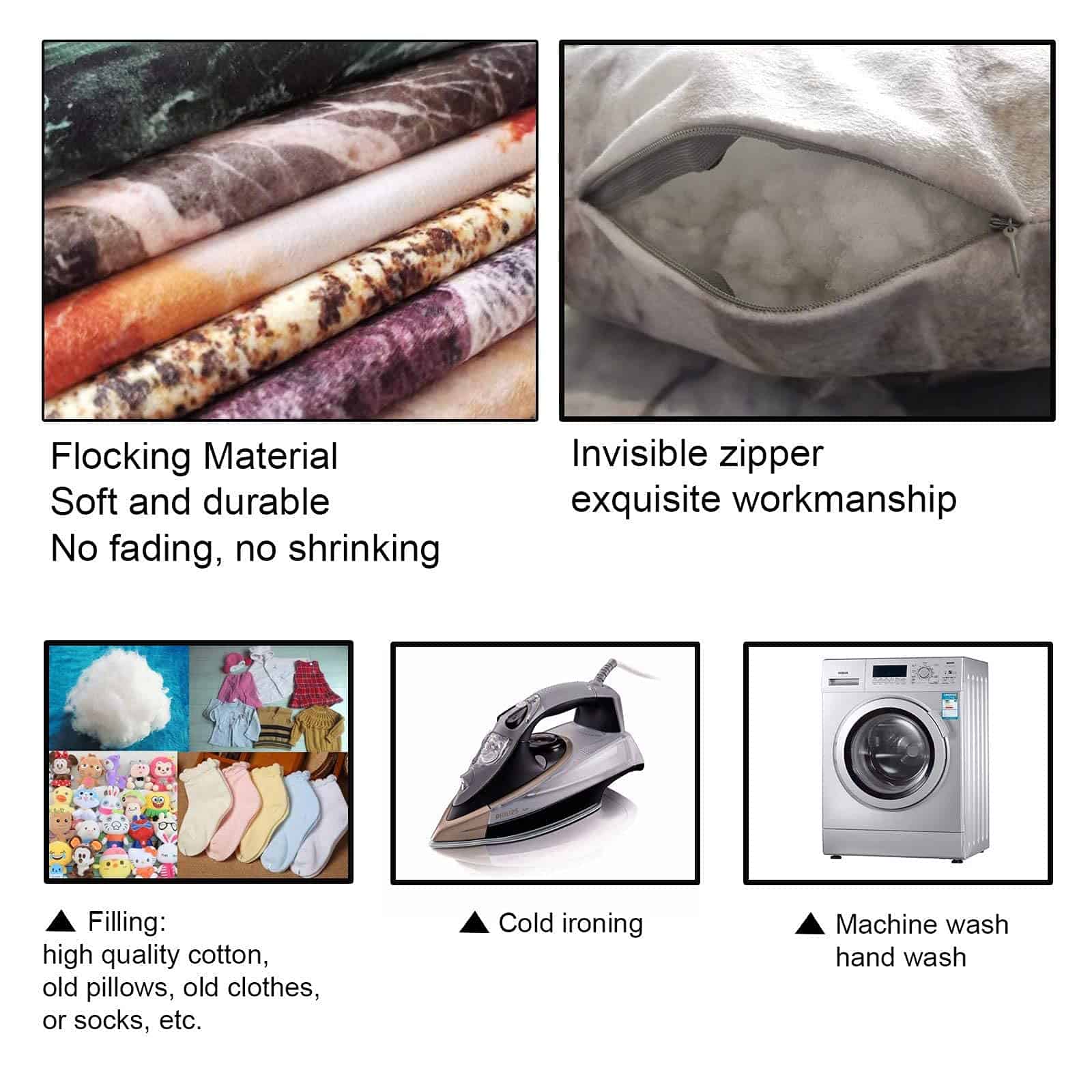 Kackool Juego de 6 Fundas de Cojín para Suelo del Salón - Imagen 5