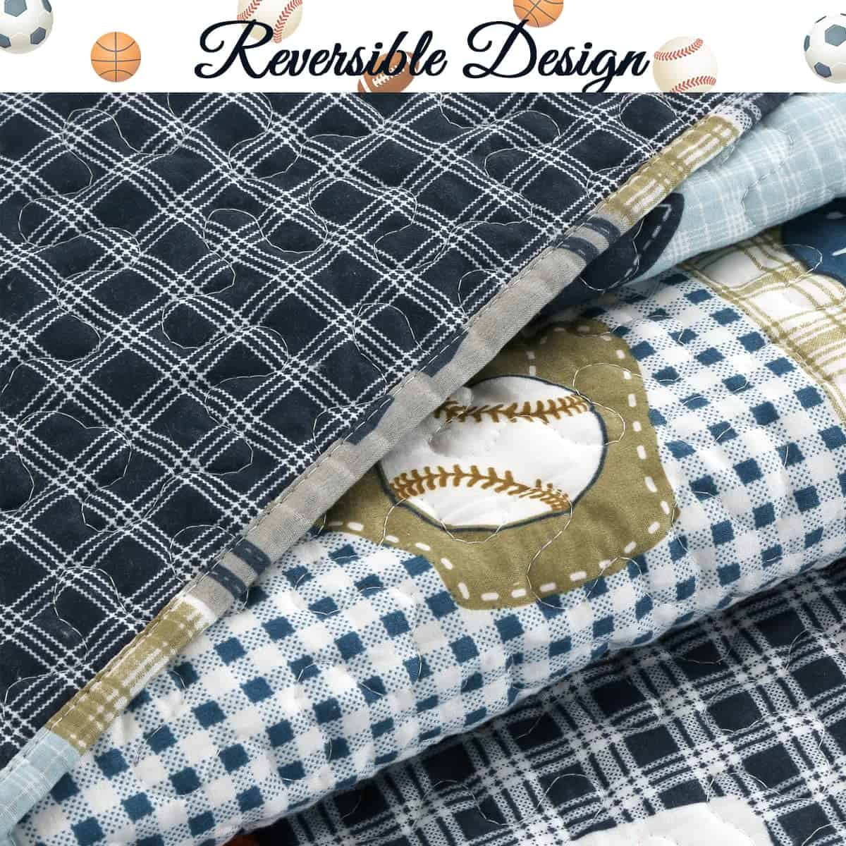 Juego de Colcha y Cubrecama Deportivo Azul de Cozy Line - Imagen 6