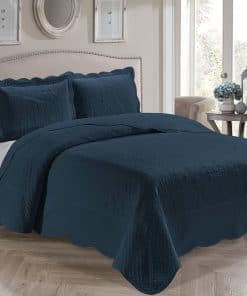 Juego de Cubrecamas Acolchado de Cama de Lujo de 3 Piezas