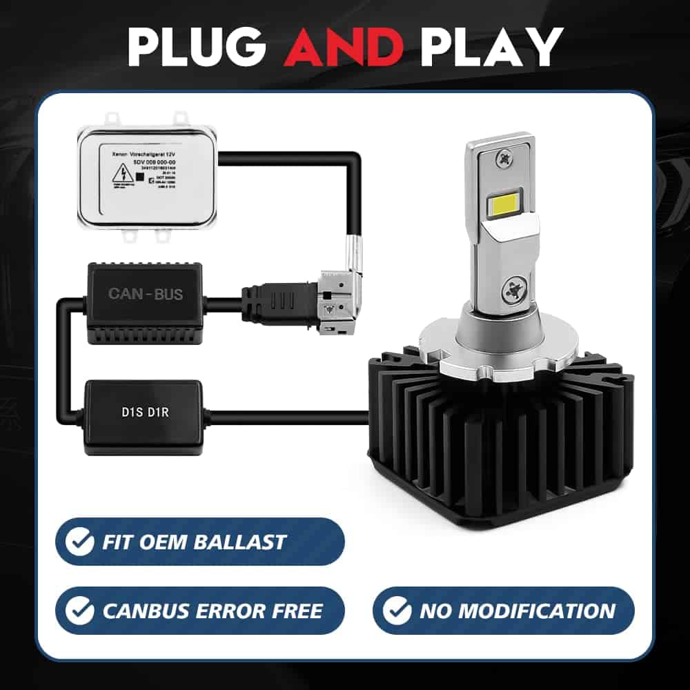 Bombillas LED VEHICODE D1S DS1 D1R 6000K Blanca 70W 2 - Imagen 5