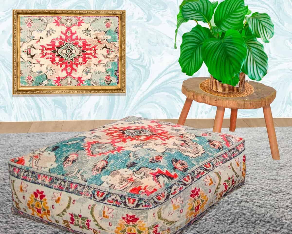 Funda grande de cojín cuadrado para el piso Meditatio? - Imagen 6