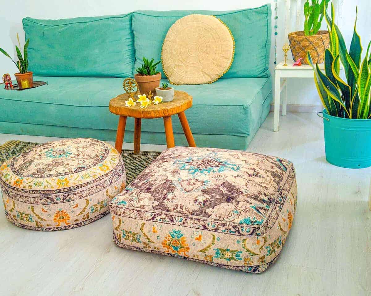 Funda de cojín para cojín de suelo bohemio Mandala Life ART - Imagen 10