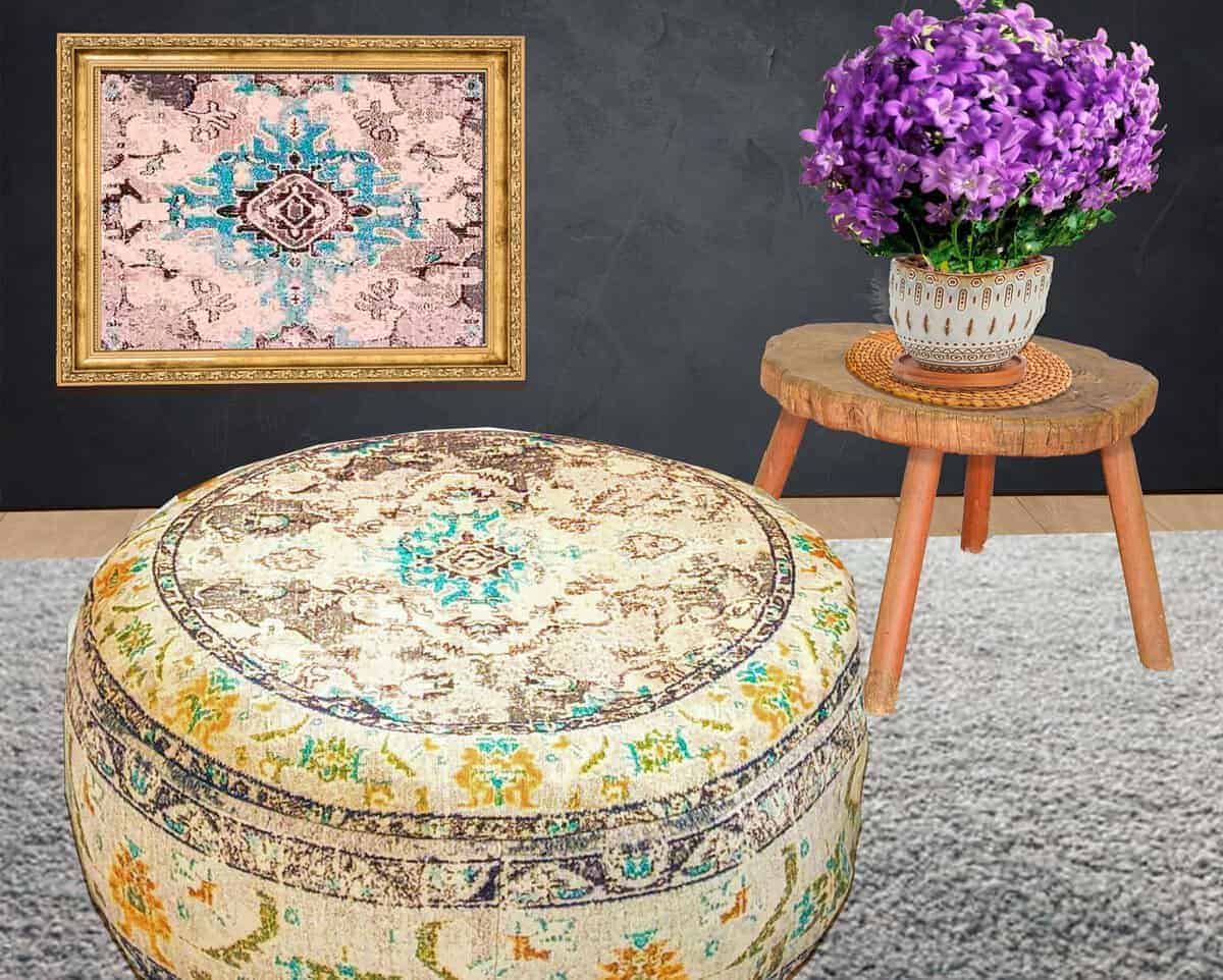 Funda de cojín para cojín de suelo bohemio Mandala Life ART - Imagen 3