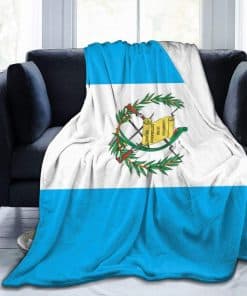 Manta de Franela con Diseño de Bandera de Guatemala - Suave