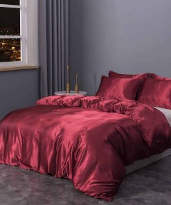 Set de Funda de Edredón Sleepymoon Silk Like (Rojo,