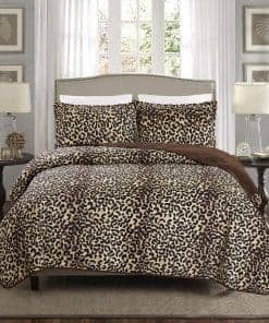 Juego de Colcha de Animal Print de 3 Piezas de Gran Tamaño