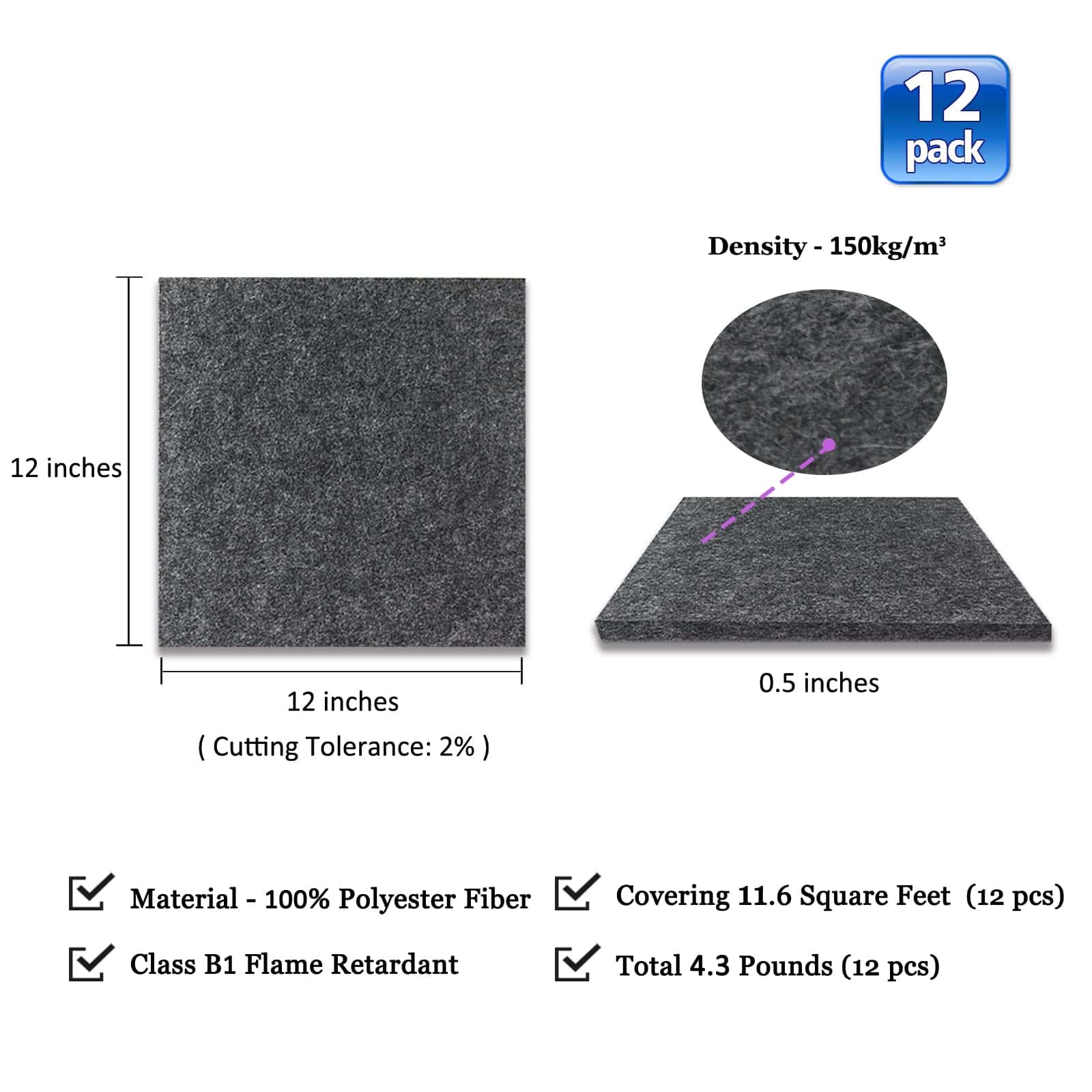Paneles Absorbentes de Sonido BXI - Paquete de -d y Techo - Imagen 3