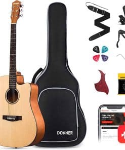 Kit de Guitarra Acústica Donner para Principiantes Adultos