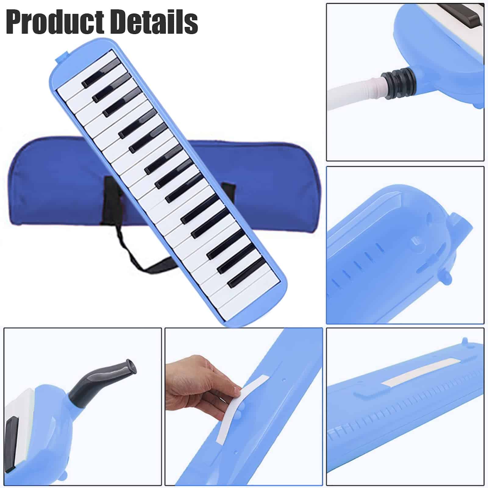 Melódica 32 Teclas Pianica Portátil con Estuche de - Imagen 4