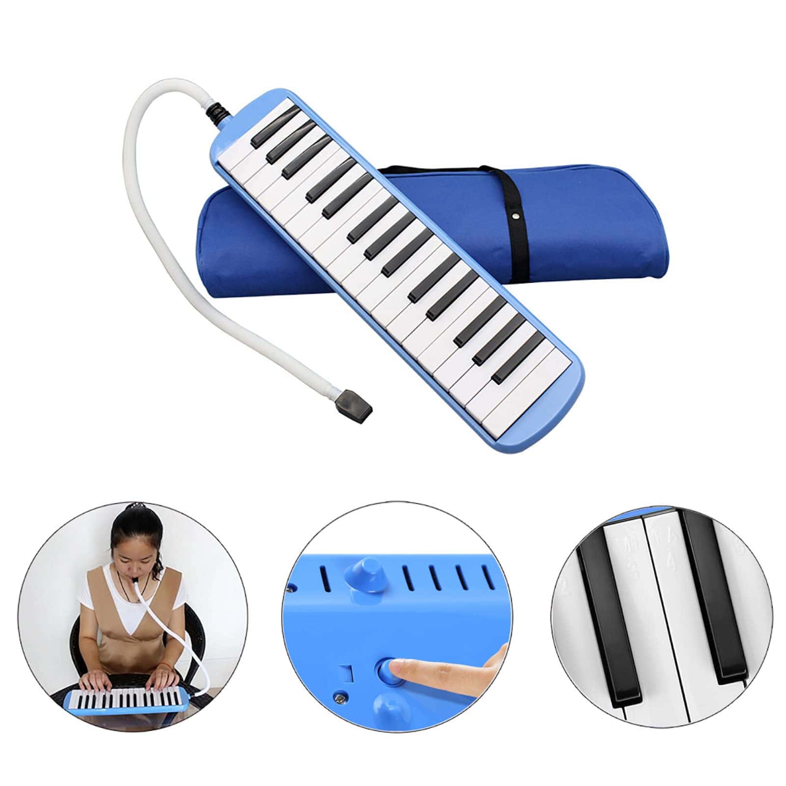 Melódica 32 Teclas Pianica Portátil con Estuche de - Imagen 5
