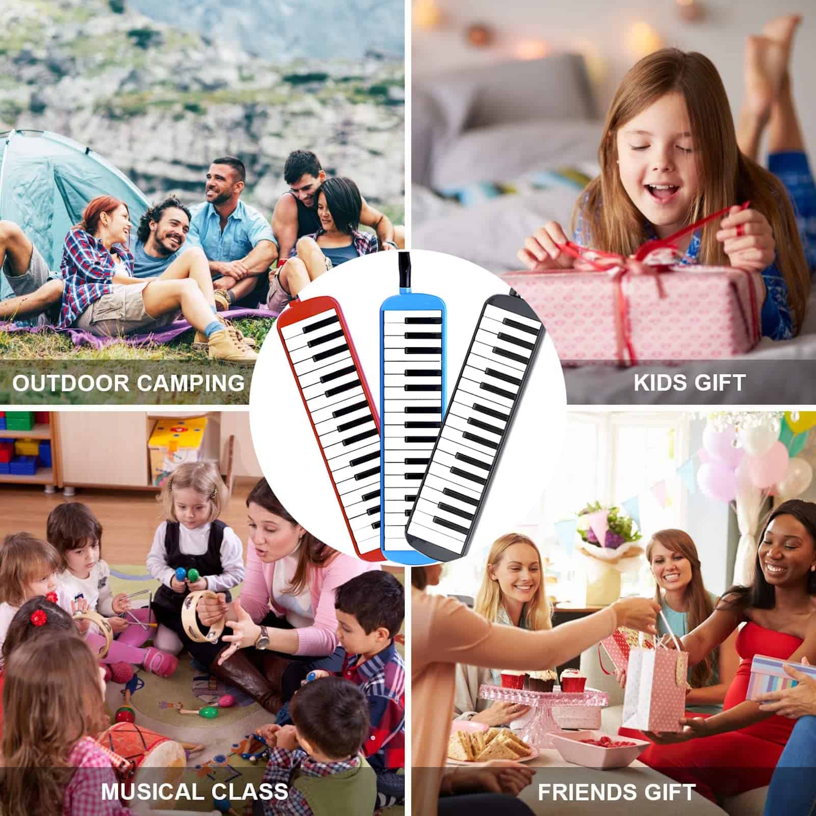 Melódica 32 Teclas Pianica Portátil con Estuche de - Imagen 8