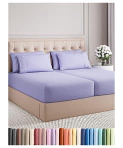 Juego de Sábanas Split King de 7 Piezas - Sábanas -Lavanda