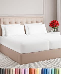 Juego de Sábanas Split King de 7 Piezas - Sábanas -Blanco