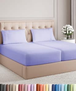 Juego de Sábanas Split King Size de 5 -Lavanda