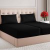 Juego de sábanas tamaño Split King de 5 -Negro