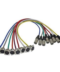 Conjunto de 8 Pigtails de Reemplazo XLR para Cajas de Piso