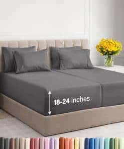 Juego de sábanas Extra Deep Split King - 7 Piezas Sábanas