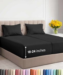 Juego de sábanas extra profundas para Split King - 5 piezas