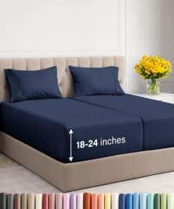 Juego de sábanas extradeparadas divididas en tamaño King -