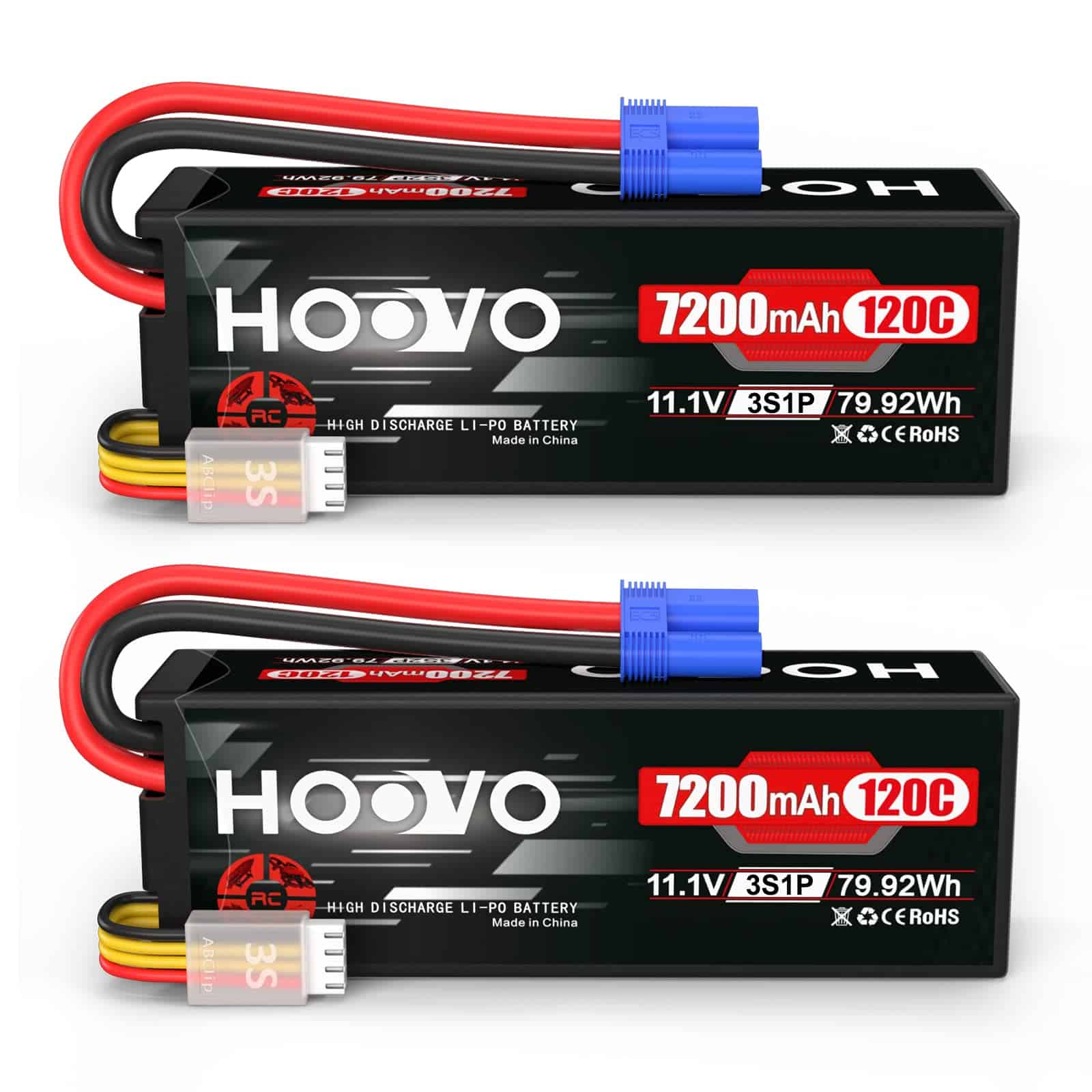 Batería Lipo HOOVO 11.1V 120C 7200mAh 3S con Estuche Rígido