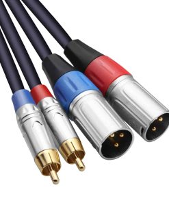 Cable Dual RCA a XLR tisino, 2 RCA a 2 XLR Macho Cable