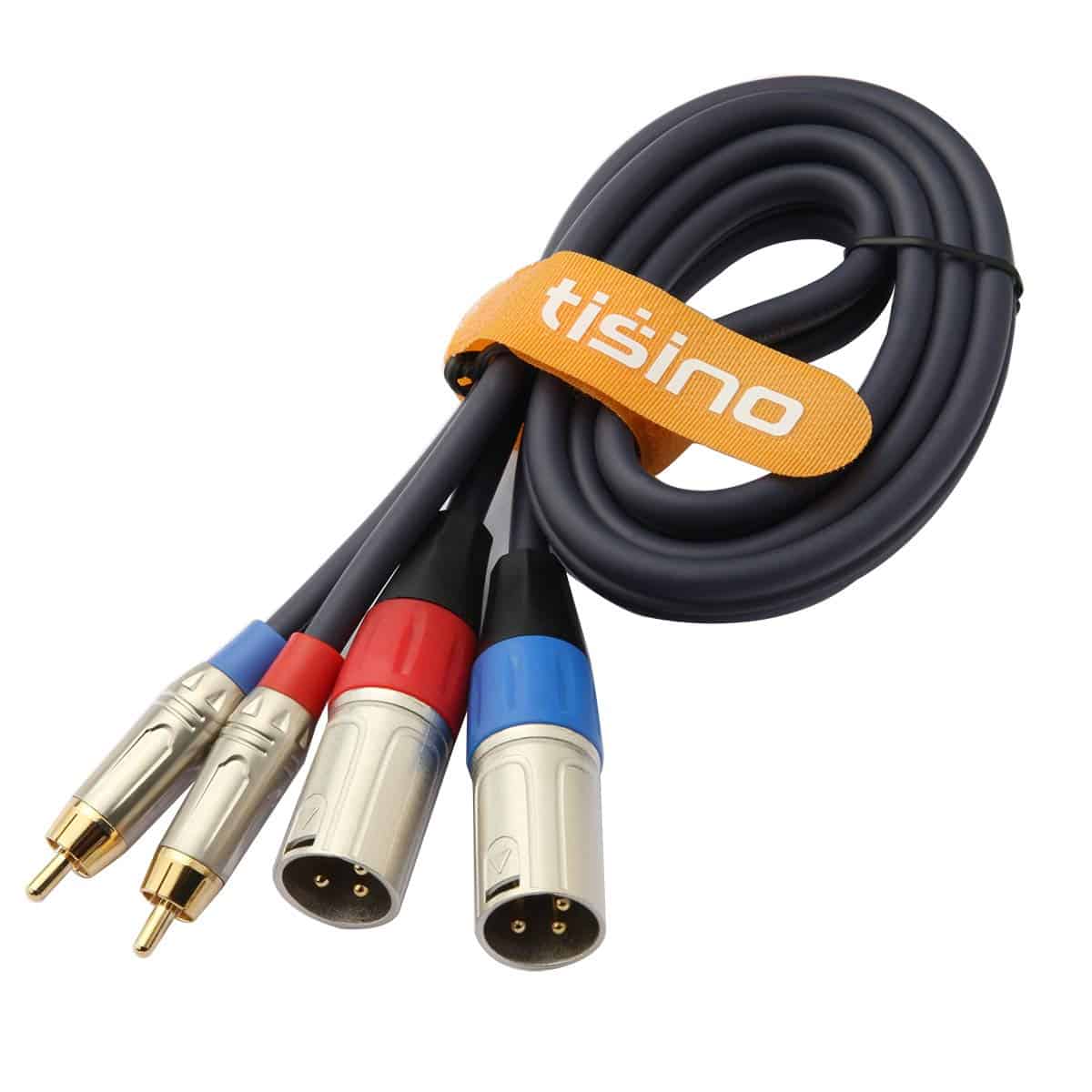 Cable Dual RCA a XLR tisino, 2 RCA a 2 XLR Macho Cable - Imagen 8