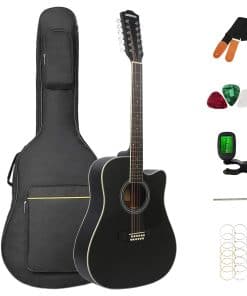 Guitarra Acústica de 12 Cuerdas con Cutaway, Varilla de