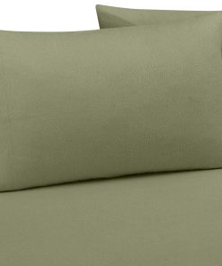 Juego de sábanas de franela 100% algodón -Sage