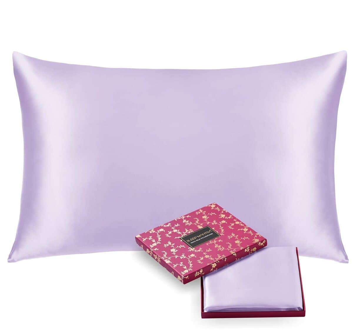 Funda de Almohada de Seda 100% de Morera para -Lavanda