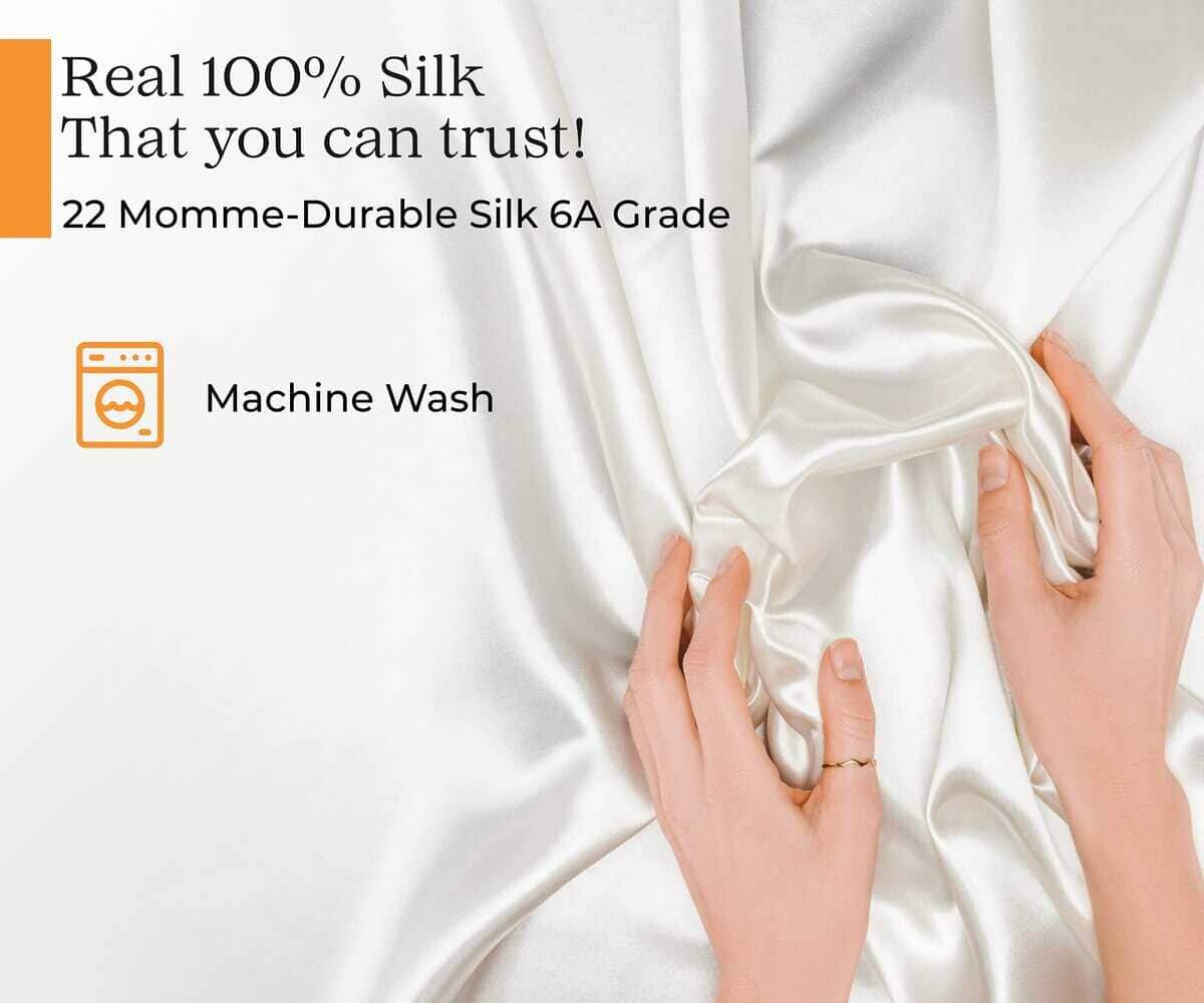 Funda de Almohada de Seda 100% de Morera para -Lavanda - Imagen 3