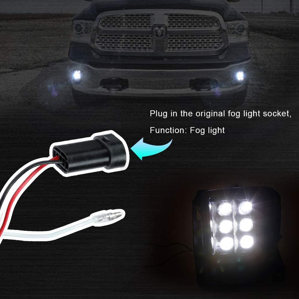 Luces LED DRL para Niebla ROCCS Fit para Dodge Ram 1500 - Imagen 4