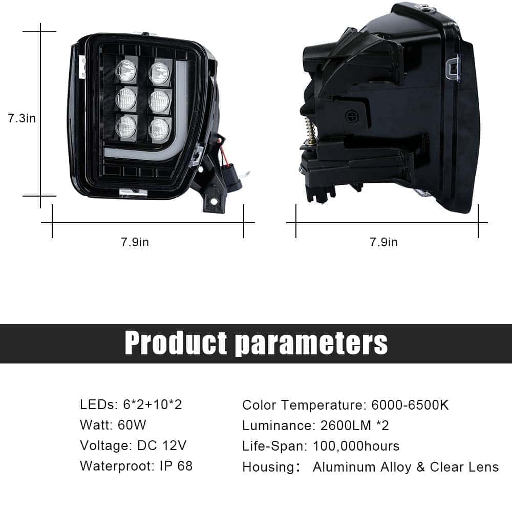 Luces LED DRL para Niebla ROCCS Fit para Dodge Ram 1500 - Imagen 3