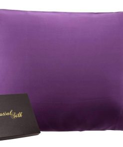 Funda de Almohada de Seda 100% Pura de Morera -Ciruela