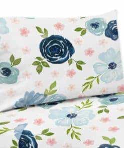 Juego de Sábanas Sweet Jojo Designs Azul Marino y Rosa