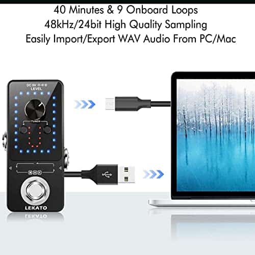 Pedal de Efecto de Loop de Guitarra LEKATO Looper 9 Loop - Imagen 8