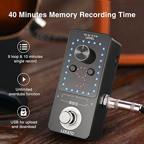 Pedal de Efecto de Loop de Guitarra LEKATO Looper 9 Loop - Imagen 5