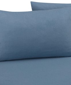 Set de sábanas de franela 100% algodón DELANNA (Full, Azul