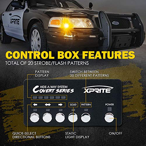 Kit de Luces Estroboscópicas Ocultas LED Ámbar Xprite 20 - Imagen 5